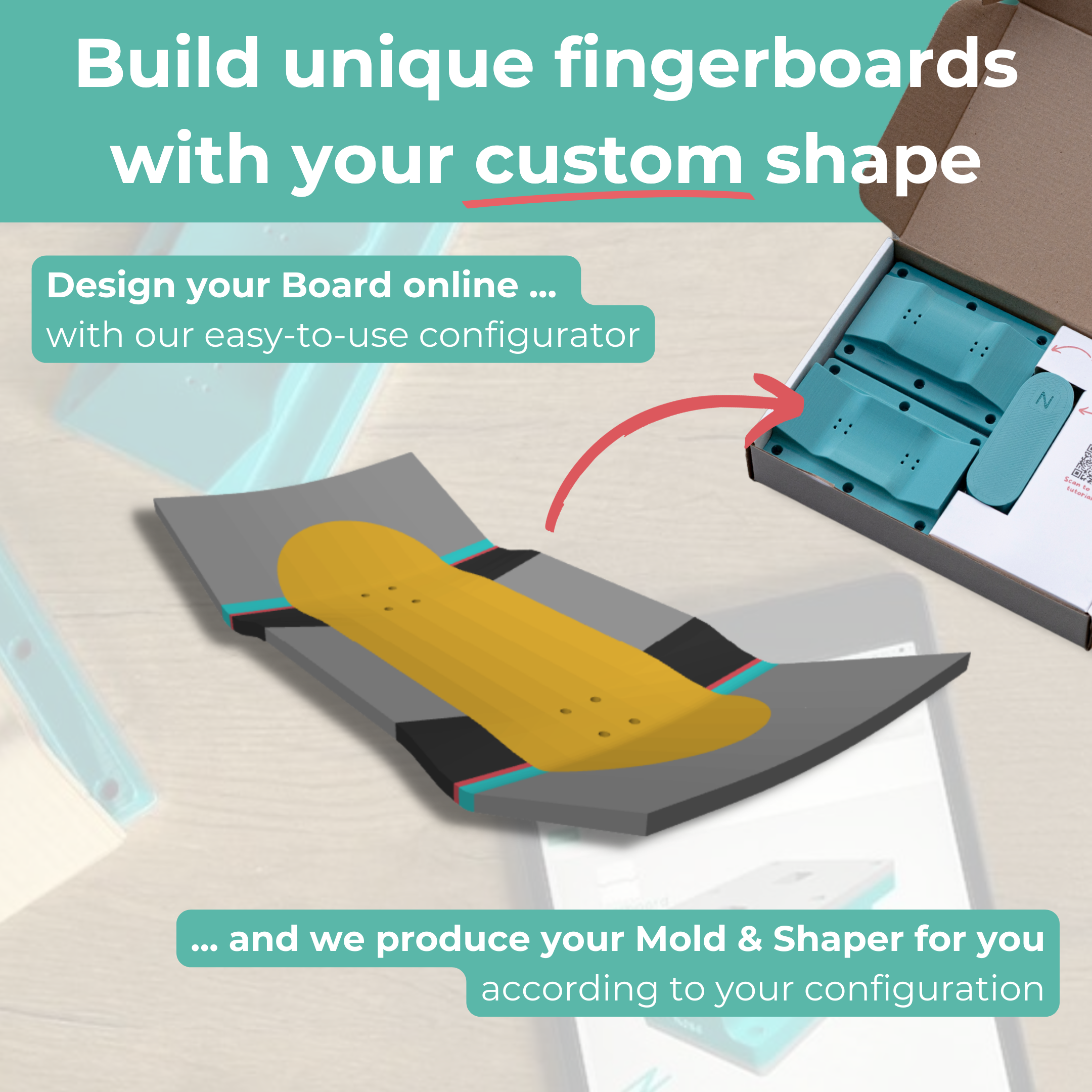 Fingerskateboard Construction Kit - for Experts