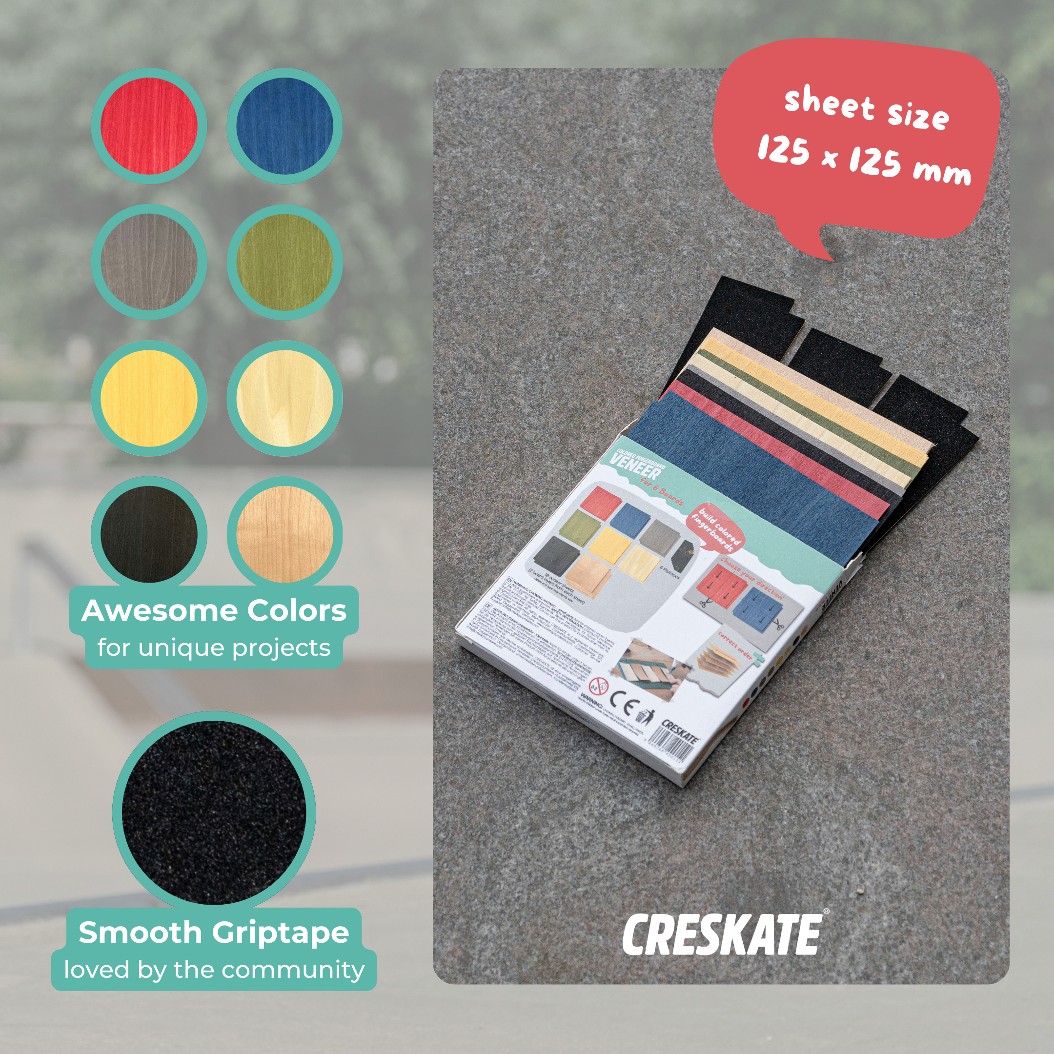 Colored Fingerboard Veneer - 6 Boards