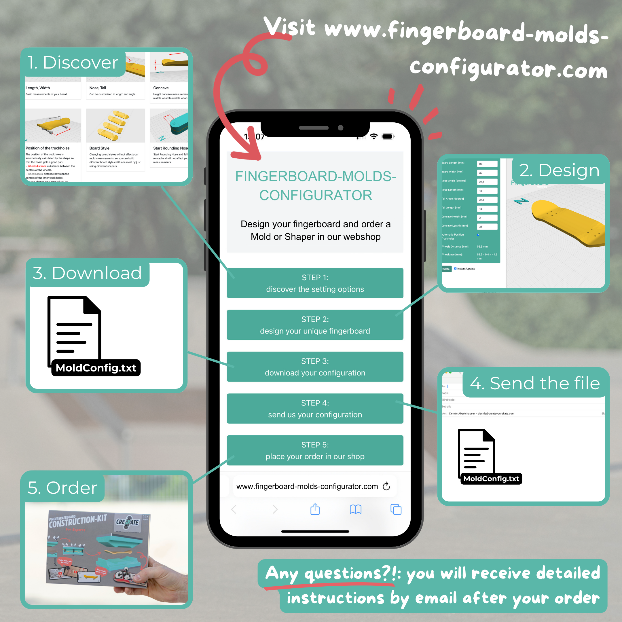 Fingerskateboard Construction Kit - for Experts