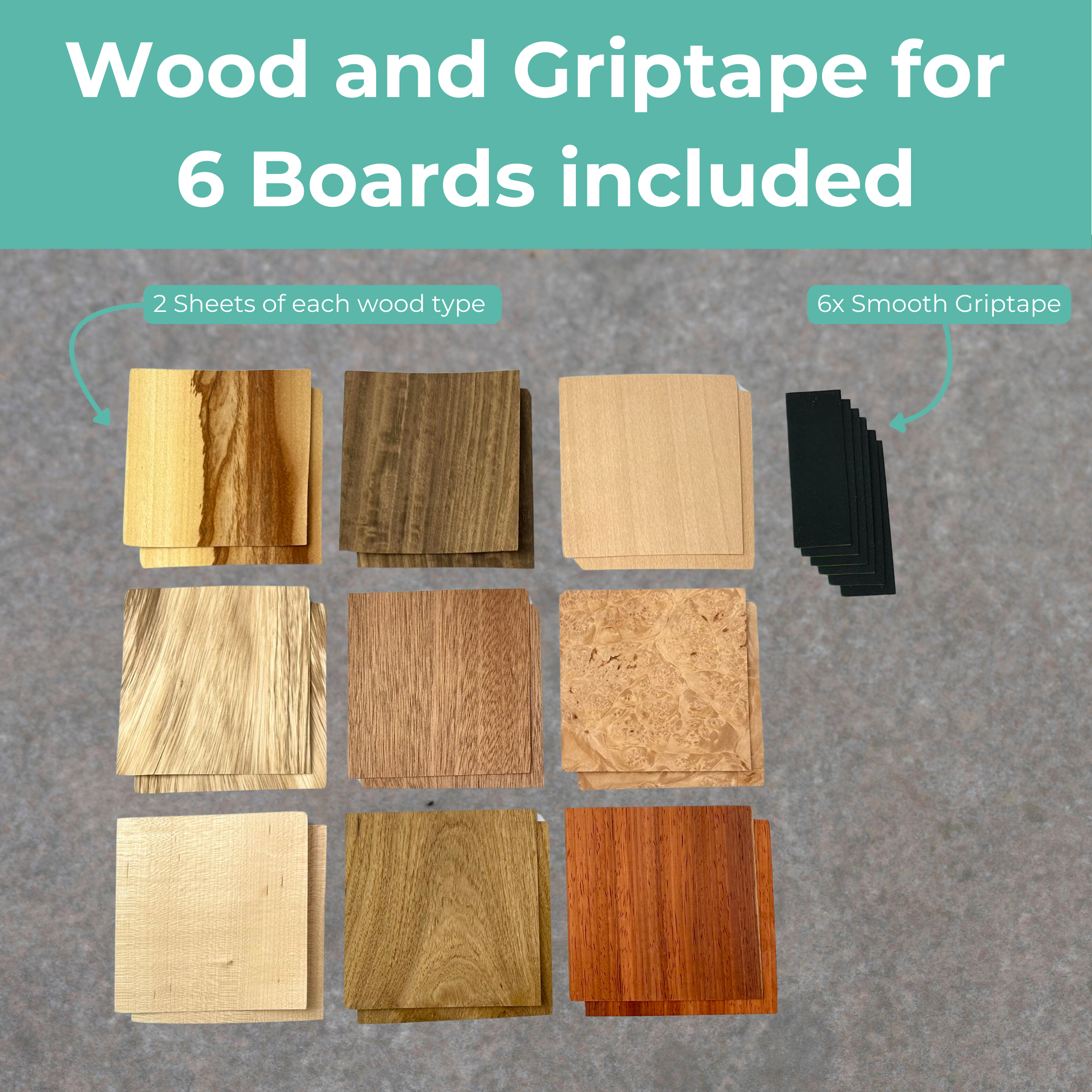 Spezial Fingerboard Furnier Set - 6 Boards