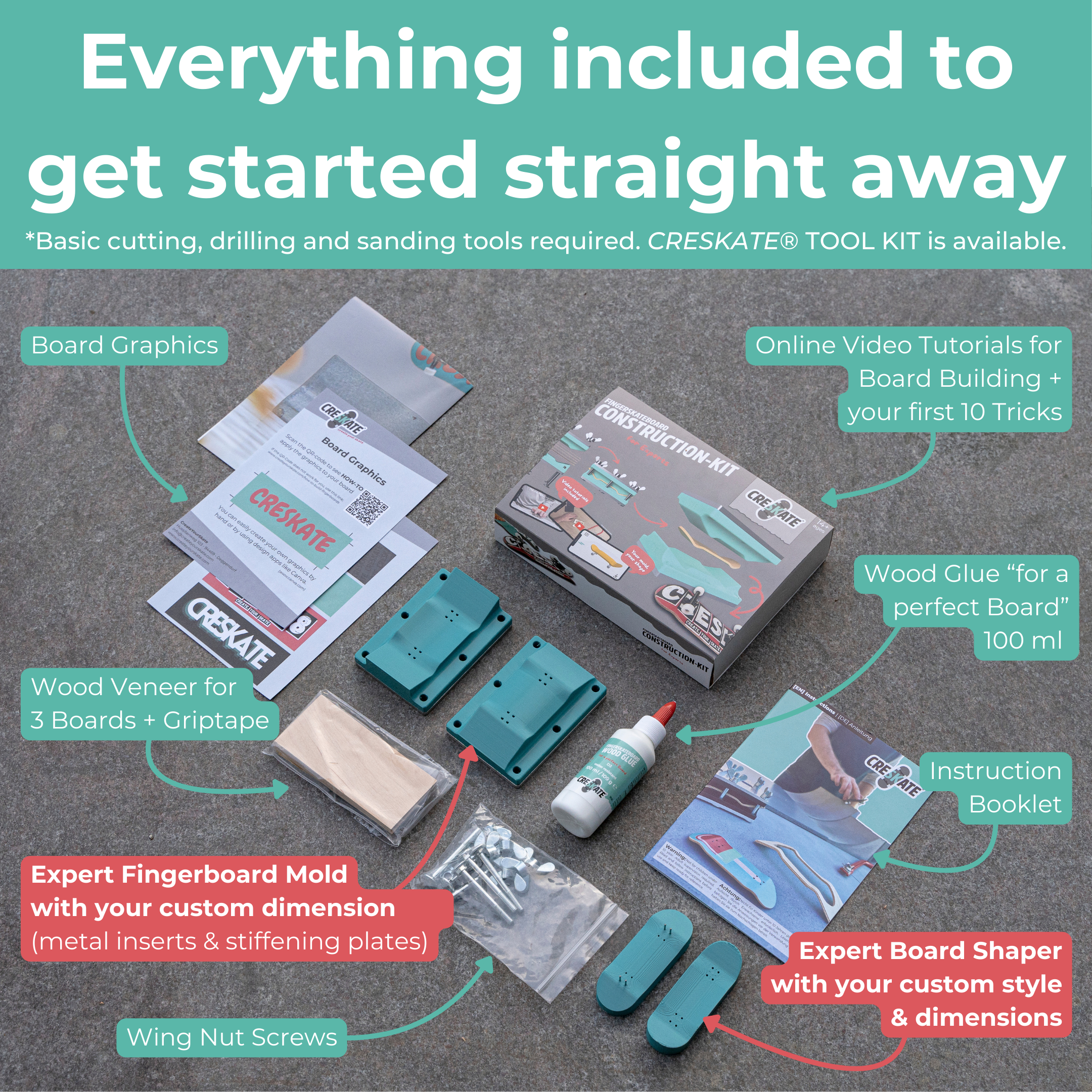 Fingerskateboard Construction Kit - for Experts