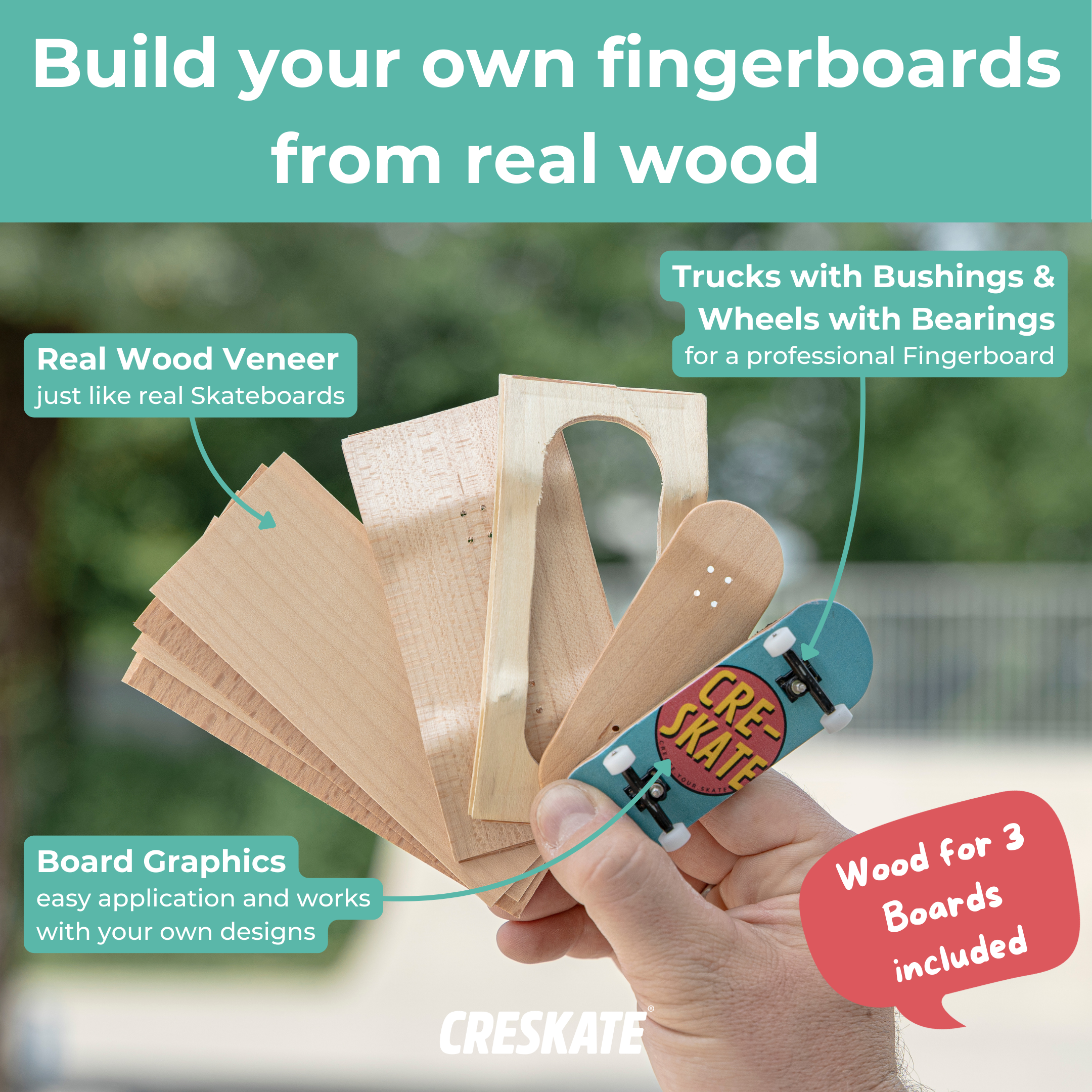 Fingerskateboard Construction Kit - for Beginners