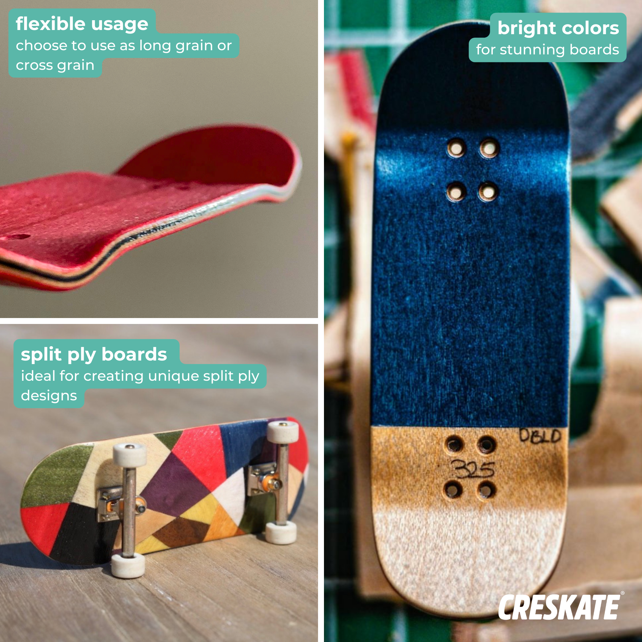 Colored Fingerboard Veneer - 12 Boards