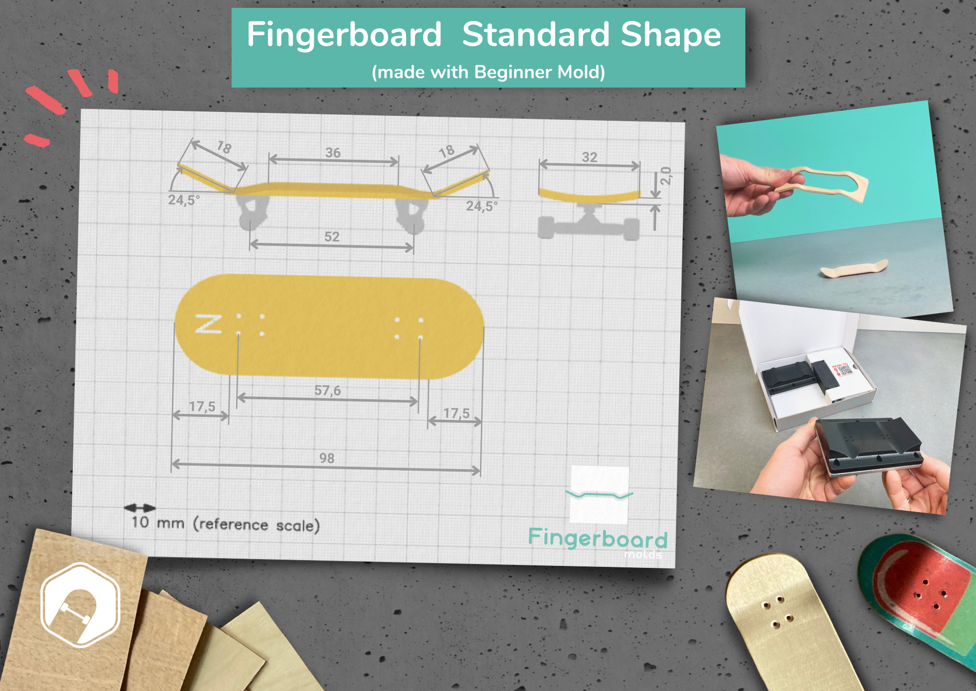 Fingerboard Bausatz (Beginner)